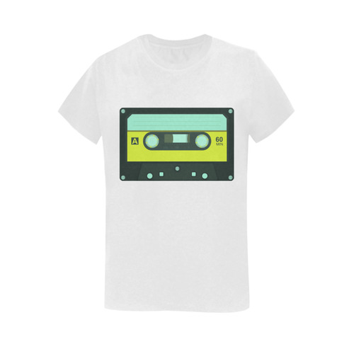 Cassette Tape Women's T-Shirt in USA Size (Two Sides Printing)