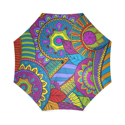 Pop Art PAISLEY Ornaments Pattern multicolored Foldable Umbrella (Model U01)