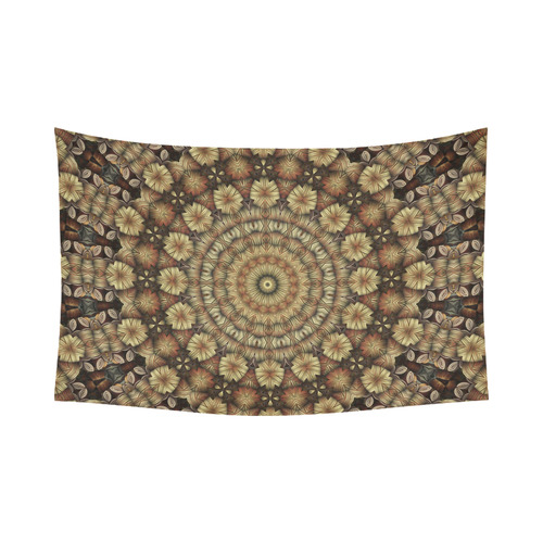 Metal Mandala Cotton Linen Wall Tapestry 90"x 60"