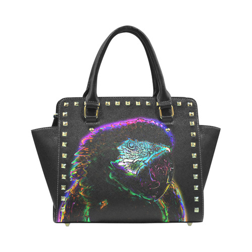 parrot_2015_0504 Rivet Shoulder Handbag (Model 1645)