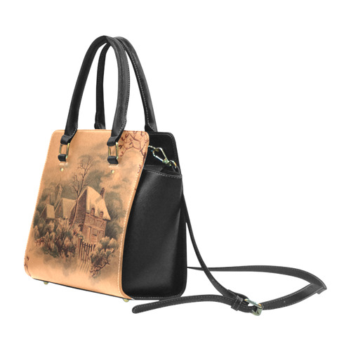 winter scene B Classic Shoulder Handbag (Model 1653)