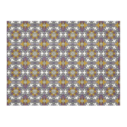 Golden Violet Cotton Linen Tablecloth 52"x 70"