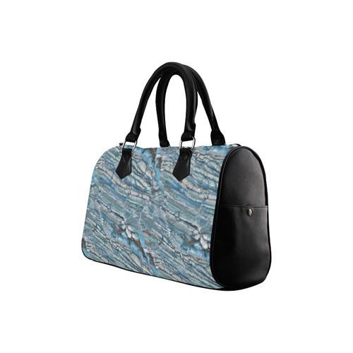 Italian Marble,Taekwood Blu, blue Boston Handbag (Model 1621)