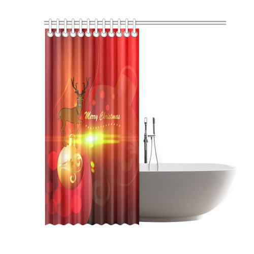 christmas design with reindeer Shower Curtain 60"x72"
