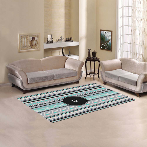 Borders Monogram D Area Rug 5'x3'3''