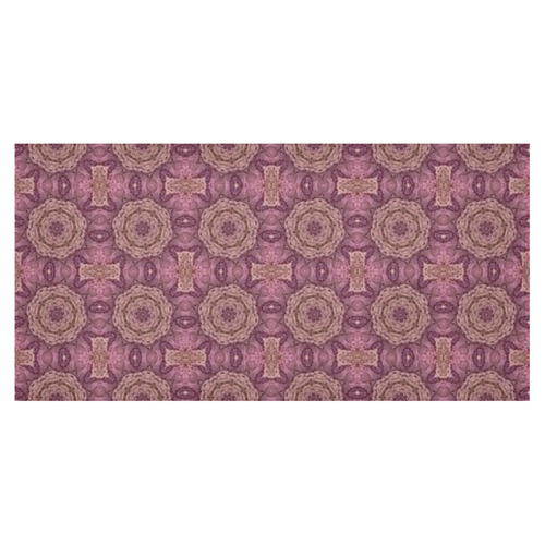 Mauve Doily Cotton Linen Tablecloth 60"x120"