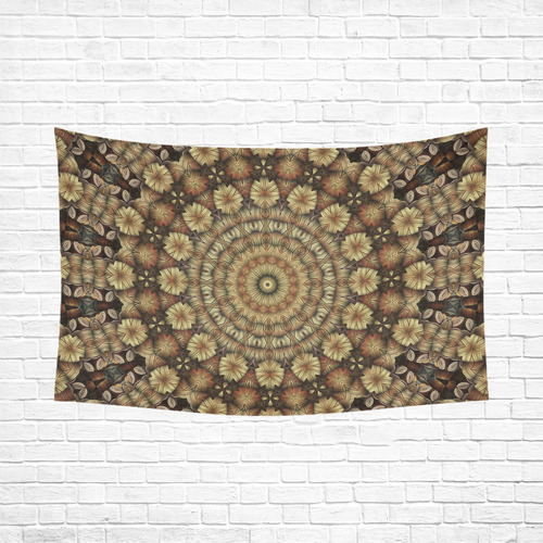 Metal Mandala Cotton Linen Wall Tapestry 90"x 60"