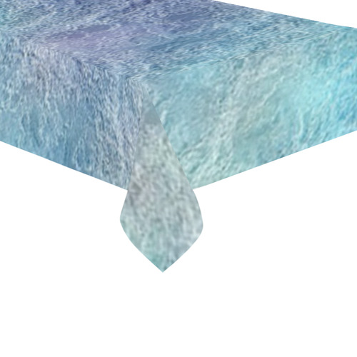 Soothing Cool Tones Abstract Cotton Linen Tablecloth 60"x120"