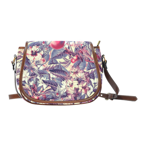 flowers 5 Saddle Bag/Large (Model 1649)