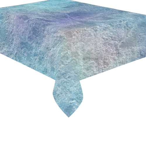 Soothing Cool Tones Abstract Cotton Linen Tablecloth 60"x 84"