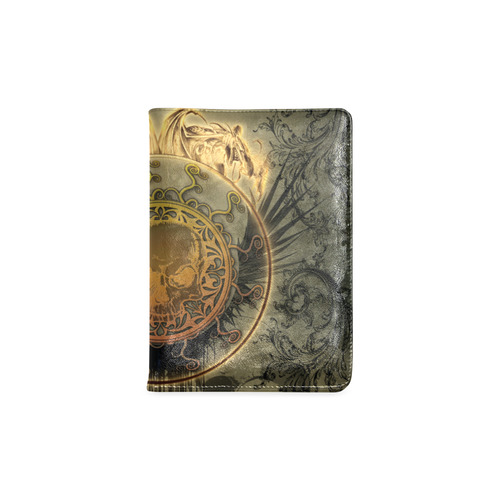 Awesome skulls on round button Custom NoteBook A5