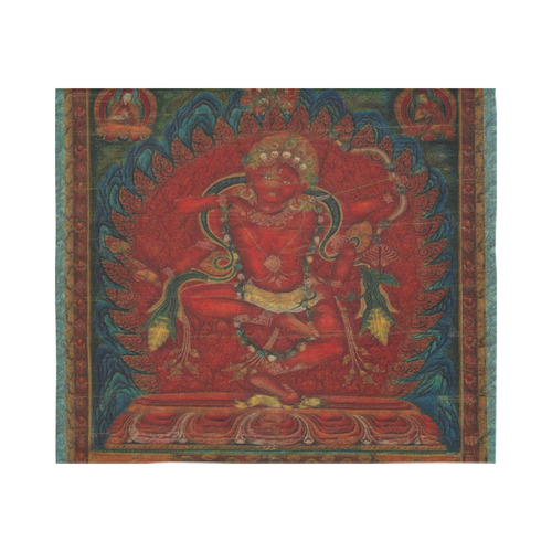 Kurukulla From Tibetan Buddhism Cotton Linen Wall Tapestry 60"x 51"