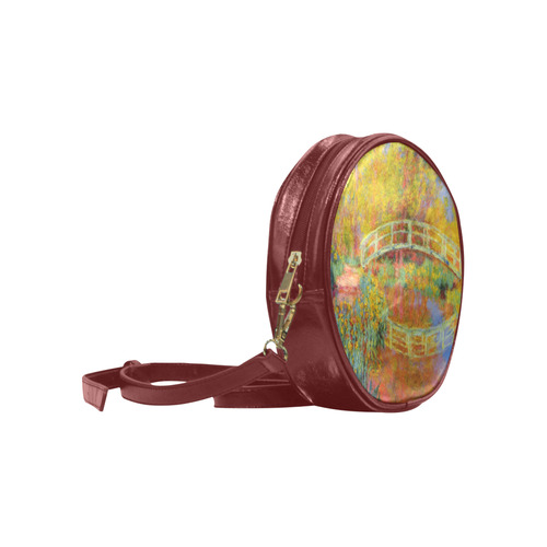 Monet Japanese Bridge Reflection Round Sling Bag (Model 1647)