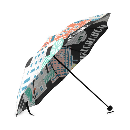 Christchurch buildings umbrella Foldable Umbrella (Model U01)