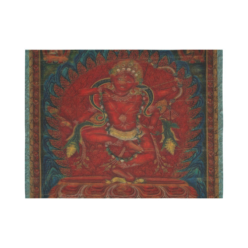 Kurukulla From Tibetan Buddhism Cotton Linen Wall Tapestry 80"x 60"
