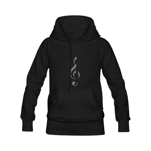 Abstract Triangle Music Note Black Men's Classic Hoodies (Model H10)