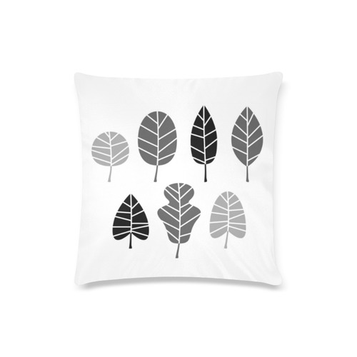 Original hand-drawn black, monochrome and white designers Pillow Custom Zippered Pillow Case 16"x16"(Twin Sides)