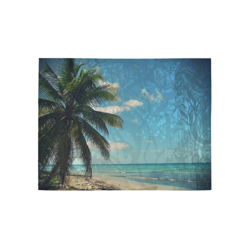 Caribbean Blue Area Rug 5'3''x4'