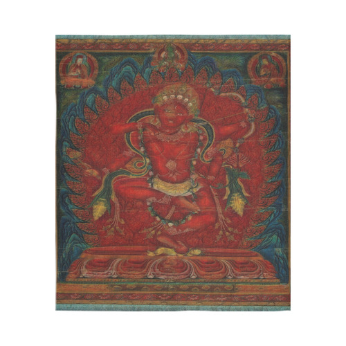 Kurukulla From Tibetan Buddhism Cotton Linen Wall Tapestry 51"x 60"