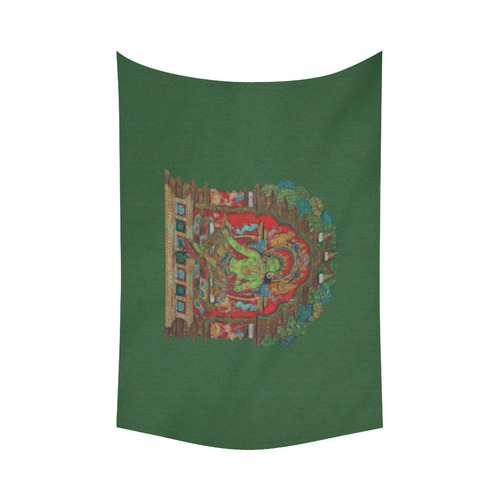 Green Tara from Tibetan Buddhism Cotton Linen Wall Tapestry 90"x 60"