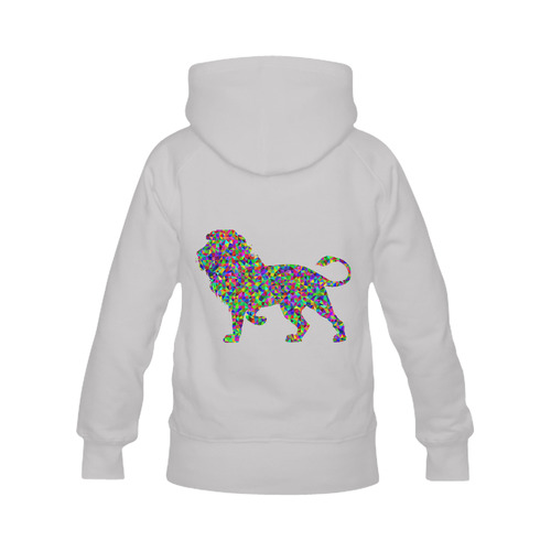 Abstract Triangle Lion Grey Men's Classic Hoodies (Model H10)