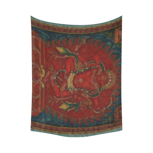 Kurukulla From Tibetan Buddhism Cotton Linen Wall Tapestry 80"x 60"