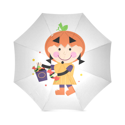 Original DESIGNERs Umbrella edition with little girl Pumpkin Character for Halloween / Designers Sho Foldable Umbrella (Model U01)