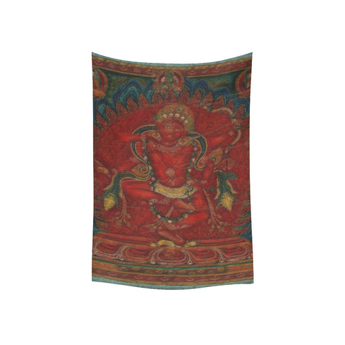 Kurukulla From Tibetan Buddhism Cotton Linen Wall Tapestry 40"x 60"