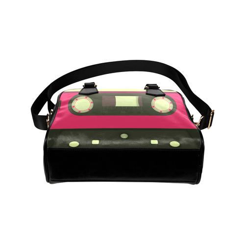 Pink Cassette Tape Shoulder Handbag (Model 1634)