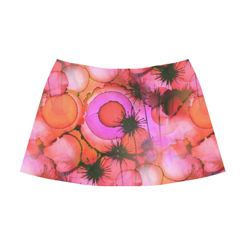 Palm Trees On Sunset Stains Mnemosyne Women's Crepe Skirt (Model D16)