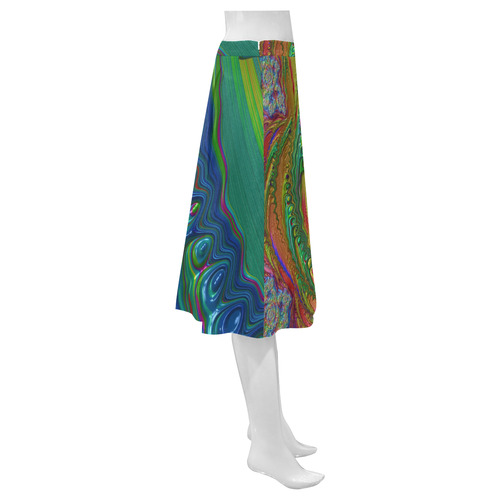 Fractal20160834 Mnemosyne Women's Crepe Skirt (Model D16)