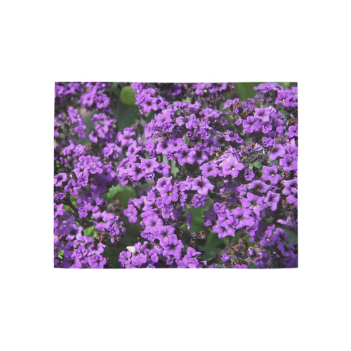 Purple Flowers Area Rug 5'3''x4'