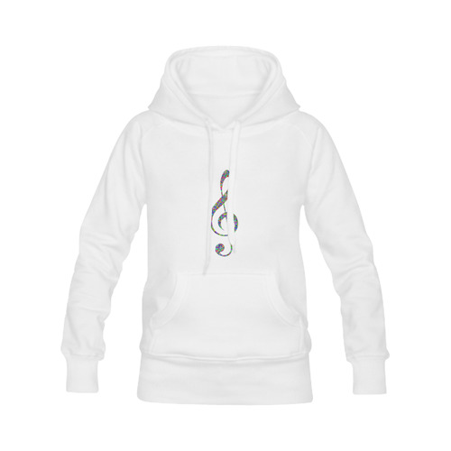 Abstract Triangle Music Note White Men's Classic Hoodies (Model H10)