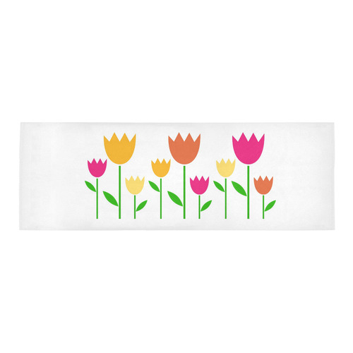 Width - long designers Rug for kitchens. Edition with Tulips. Designers edition 2016. Area Rug 9'6''x3'3''