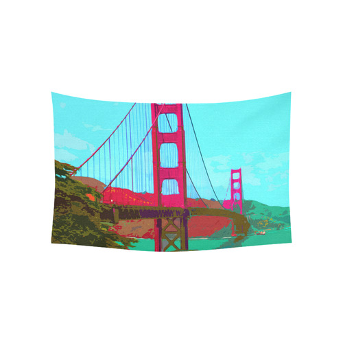 Golden_Gate_Bridge_20160901 Cotton Linen Wall Tapestry 60"x 40"