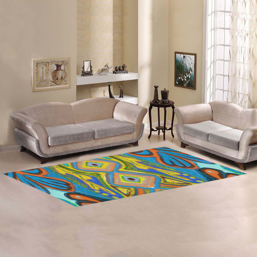 coral 7 Area Rug 9'6''x3'3''