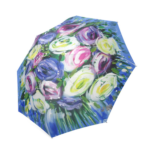 Spring bouquet umbrella Foldable Umbrella (Model U01)