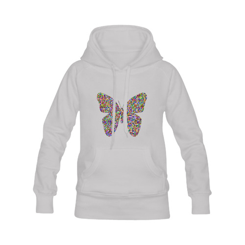 Abstract Triangle Butterfly Grey Men's Classic Hoodies (Model H10)
