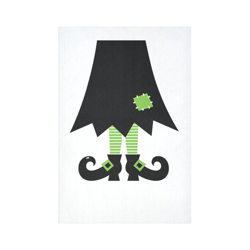 Designers Black Witch legs - original canvas on wall / Designers edition Cotton Linen Wall Tapestry 60"x 90"