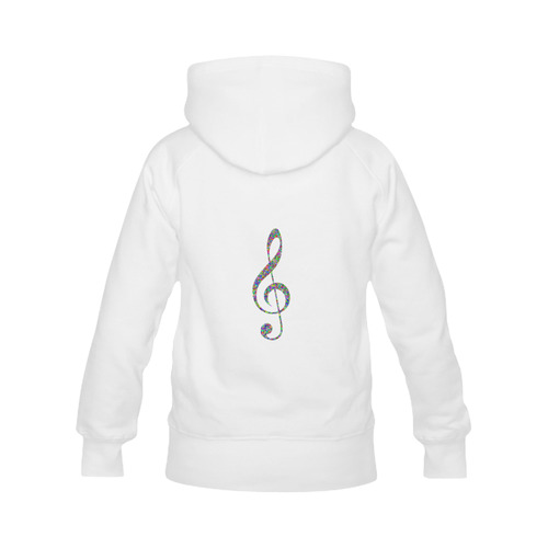 Abstract Triangle Music Note White Men's Classic Hoodies (Model H10)