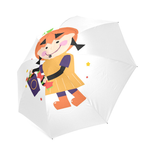 Original DESIGNERs Umbrella edition with little girl Pumpkin Character for Halloween / Designers Sho Foldable Umbrella (Model U01)