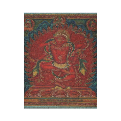 Kurukulla From Tibetan Buddhism Cotton Linen Wall Tapestry 60"x 80"