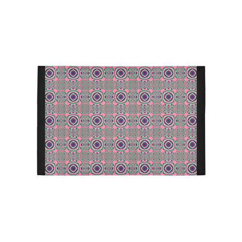 Woven Pink Purple and Green Fractal Area Rug 5'x3'3''