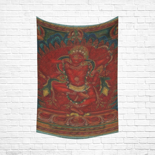 Kurukulla From Tibetan Buddhism Cotton Linen Wall Tapestry 60"x 90"