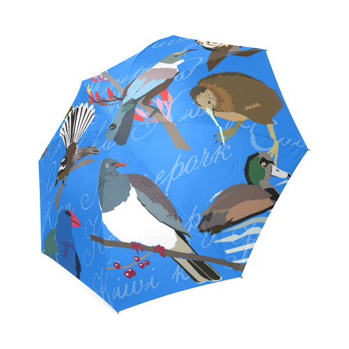 NZ native birds umbrella Foldable Umbrella (Model U01)