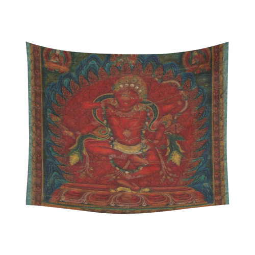 Kurukulla From Tibetan Buddhism Cotton Linen Wall Tapestry 60"x 51"