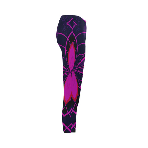 pINK N pURPLE nEON pUZZLE Capri Legging (Model L02)