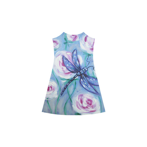 Dragonfly on roses Alcestis Slip Dress (Model D05)