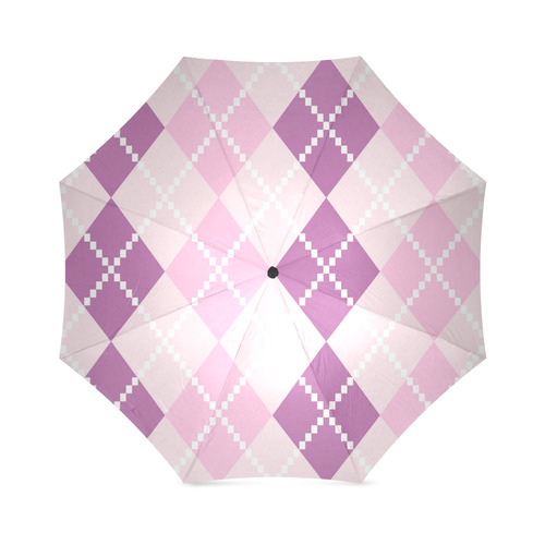 Artistic umbrella in fresh pink : designers old vintage edition for ladies Foldable Umbrella (Model U01)