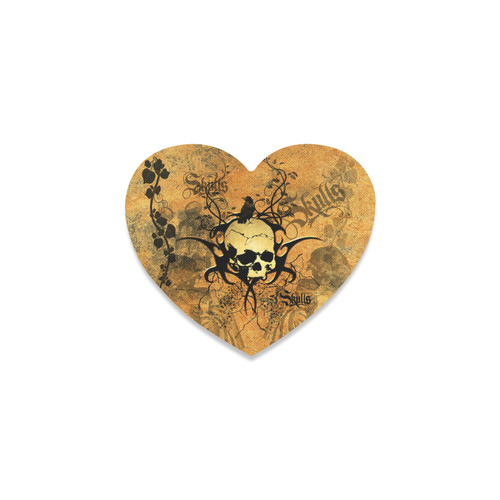 Awesome skull with tribal Heart Coaster